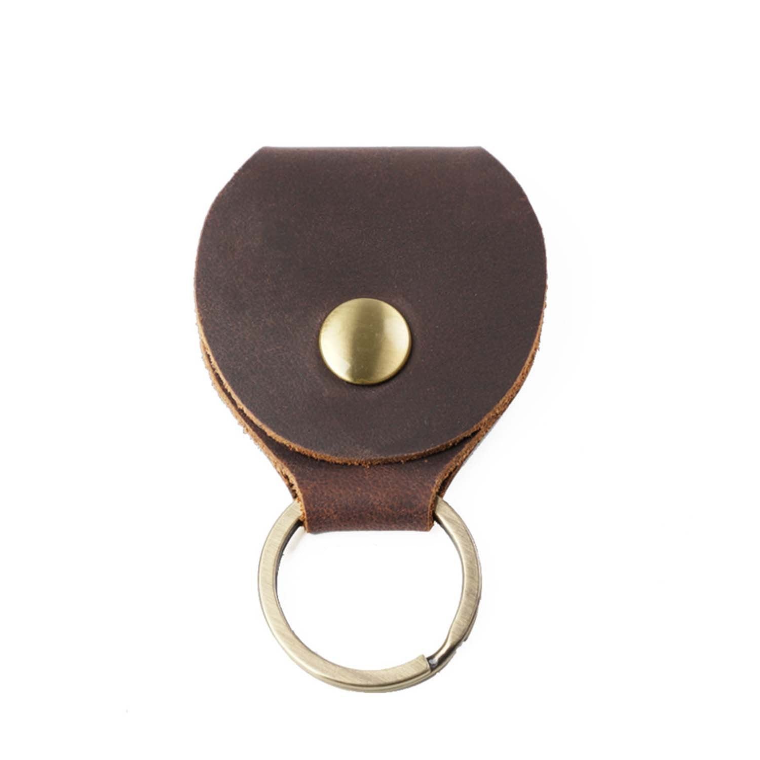 Wholesale Cowhide Guitar Pick Bag Storage Box Leather Keychain